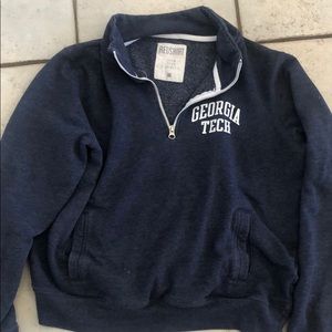 Blue Georgia Tech quarter zip Sweatshirt